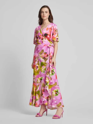 Długa sukienka w stylu kopertowym model ‘LINGO’ YAS