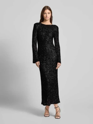 Długa sukienka z cekinowym obszyciem model ‘Seqiun’ Gina Tricot