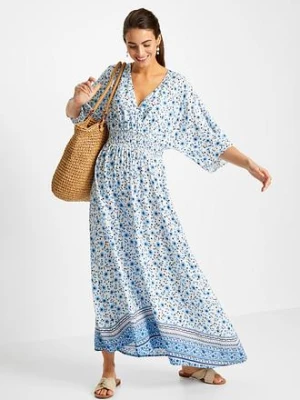 Długa sukienka z czystej wiskozy bonprix