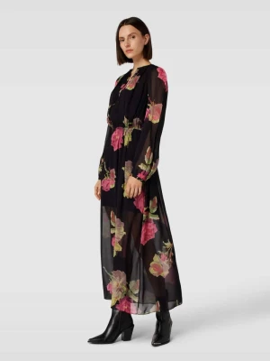 Długa sukienka z czystej wiskozy z kwiatowym wzorem THE KOOPLES