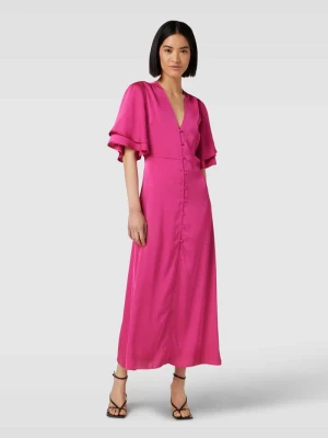 Długa sukienka z dekoltem w serek model ‘Clare’ Another Label