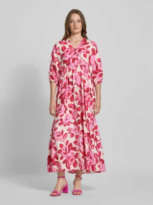 Długa sukienka z dekoltem w serek model ‘Edrina’ MSCH Copenhagen