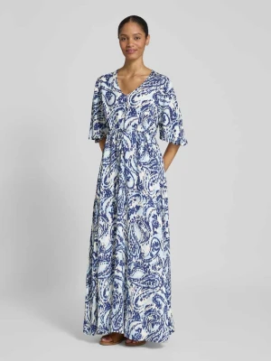 Długa sukienka z dekoltem w serek model ‘MMJOELLA’ b.Young