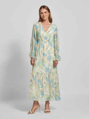 Długa sukienka z dekoltem w serek s.Oliver BLACK LABEL