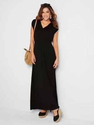 Długa sukienka z dżerseju ze zrównoważonej mieszanki wiskozy bonprix