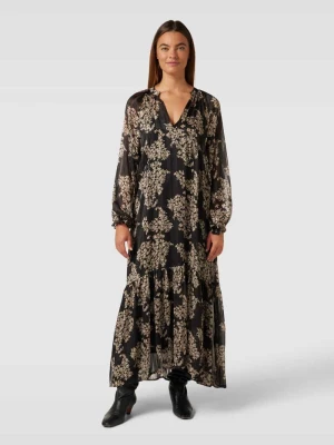 Długa sukienka z efektem stopniowania model ‘HALLAS’ NEO NOIR