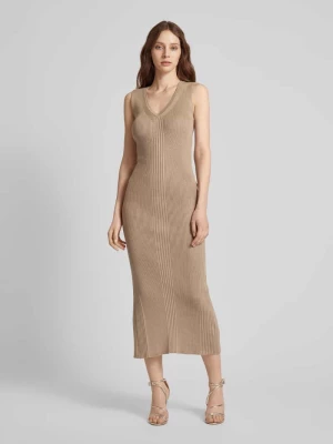 Długa sukienka z fakturowanym wzorem model ‘MARIE’ Guess