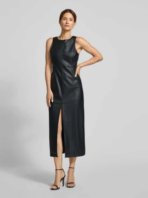 Długa sukienka z imitacji skóry Armani Exchange
