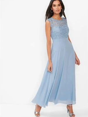 Długa sukienka z koronką bonprix