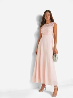 Długa sukienka z koronką bonprix