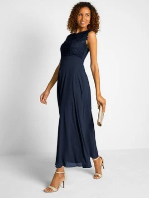 Długa sukienka z koronką bonprix