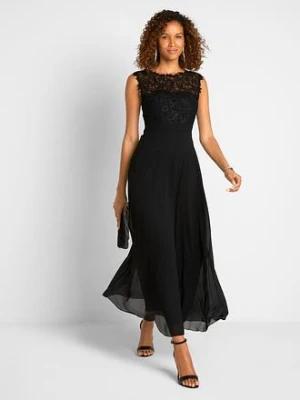 Długa sukienka z koronką bonprix