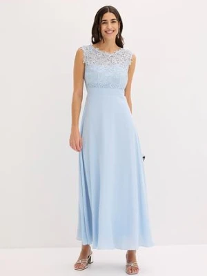 Długa sukienka z koronką bonprix