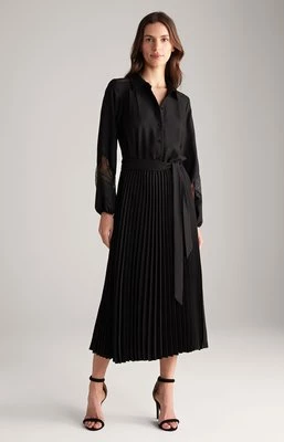 Długa sukienka z krepy w kolorze czarnym Joop