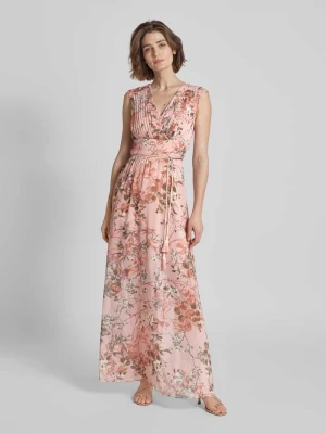 Długa sukienka z kwiatowym nadrukiem model ‘GILDA’ Guess