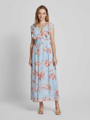 Długa sukienka z kwiatowym nadrukiem model ‘KARIN’ Vila