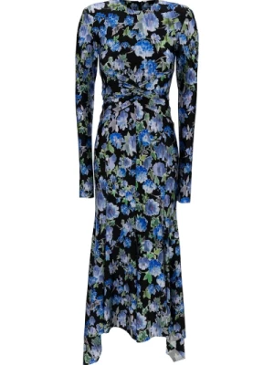 Długa sukienka z kwiatowym wzorem Philosophy di Lorenzo Serafini