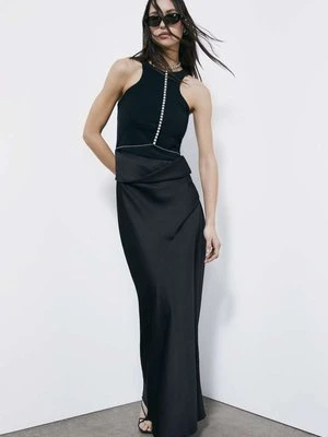 Długa sukienka z lejącej satyny PATRIZIA PEPE