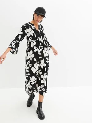 Długa sukienka z lejącej wiskozy bonprix