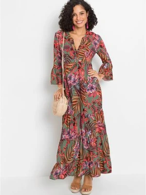 Długa sukienka z lejącej wiskozy bonprix