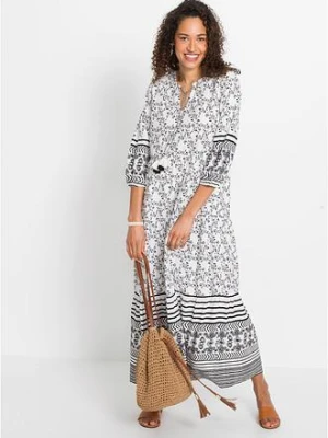 Długa sukienka z lejącej wiskozy bonprix