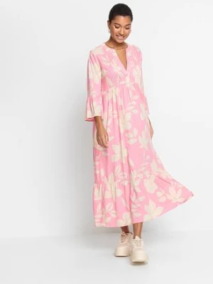 Długa sukienka z lejącej wiskozy bonprix