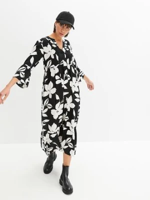 Długa sukienka z lejącej wiskozy bonprix