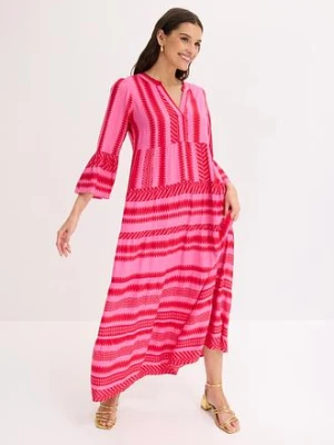 Długa sukienka z lejącej wiskozy bonprix