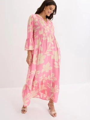 Długa sukienka z lejącej wiskozy bonprix