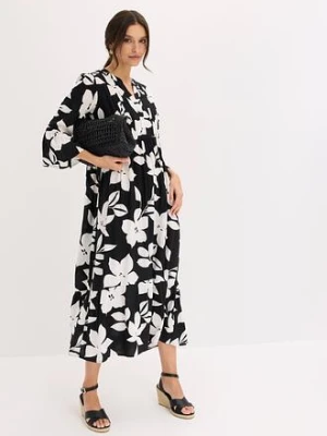 Długa sukienka z lejącej wiskozy bonprix