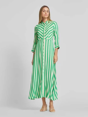 Długa sukienka z listwą guzikową na całej długości model ‘SAVANNA’ YAS