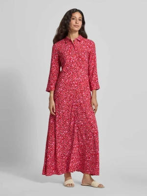 Długa sukienka z listwą guzikową na całej długości model ‘SAVANNA’ YAS