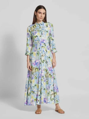 Długa sukienka z listwą guzikową na całej długości model ‘SAVANNA’ YAS