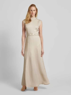 Długa sukienka z mieszanki lnu i lyocellu model ‘MANILA’ Ivy Oak