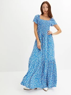 Długa sukienka z mieszanki wiskozy bonprix