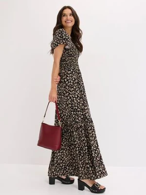 Długa sukienka z mieszanki wiskozy bonprix