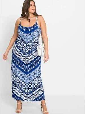 Długa sukienka z nadrukiem bonprix