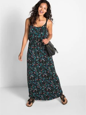 Długa sukienka z nadrukiem bonprix