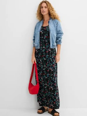 Długa sukienka z nadrukiem bonprix