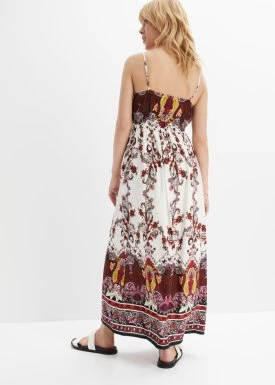 Długa sukienka z nadrukiem w deseń paisley, ze zrównoważonej wiskozy bonprix