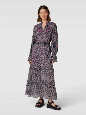 Długa sukienka z obszyciem cekinami i ozdobnymi kamieniami model ‘Clapton’ Fabienne Chapot