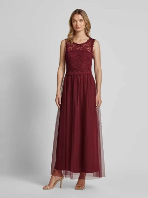 Długa sukienka z obszyciem koronką model ‘LYNNEA’ Vila