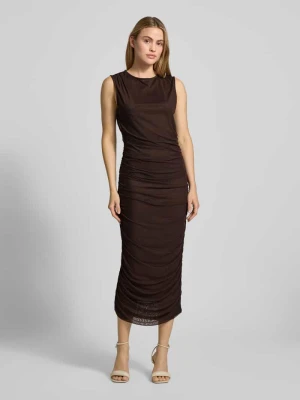 Długa sukienka z okrągłym dekoltem model ‘Corilina Solid’ NEO NOIR