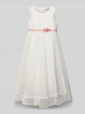 Długa sukienka z okrągłym dekoltem Une Hautre Couture