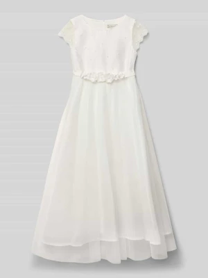 Długa sukienka z okrągłym dekoltem Une Hautre Couture