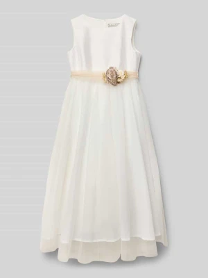 Długa sukienka z okrągłym dekoltem Une Hautre Couture