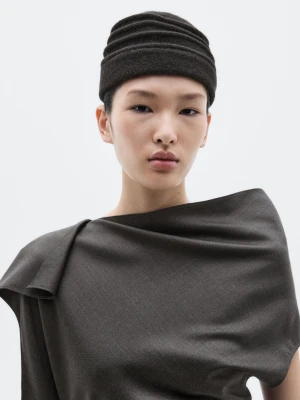 Długa Sukienka Z Ozdobnym Dekoltem − Limited - Czekoladowy - - Massimo Dutti - Kobieta