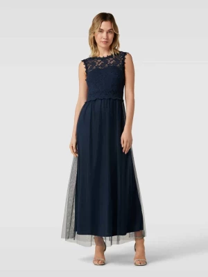 Długa sukienka z ozdobnym obszyciem model ‘LYNNEA’ Vila