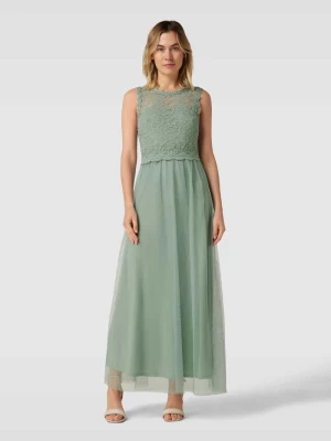 Długa sukienka z ozdobnym obszyciem model ‘LYNNEA’ Vila