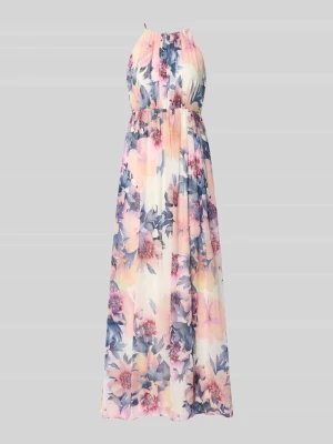 długa sukienka z szyfonu we wzór na całej powierzchni Jake*s Cocktail